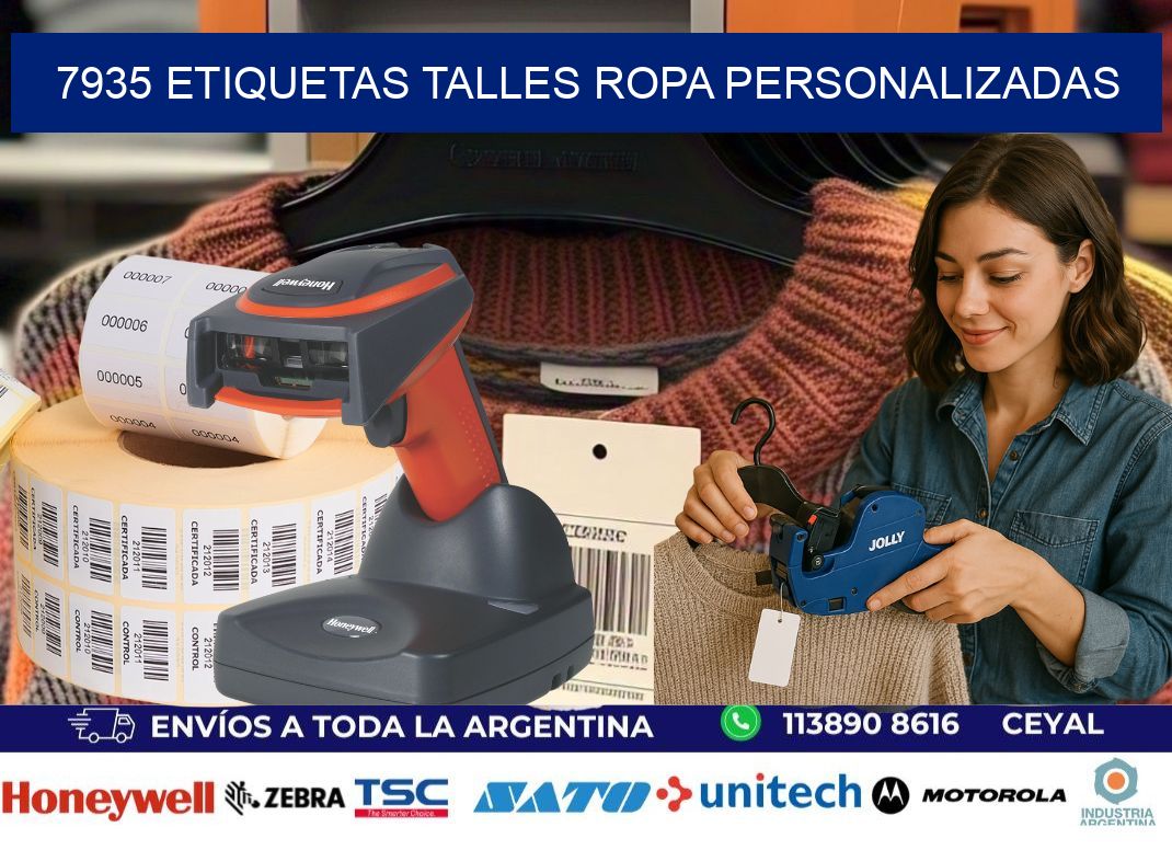 7935 ETIQUETAS TALLES ROPA PERSONALIZADAS