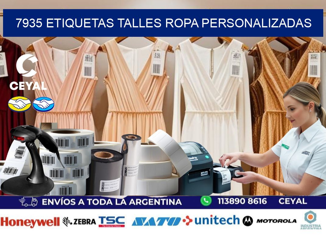 7935 ETIQUETAS TALLES ROPA PERSONALIZADAS