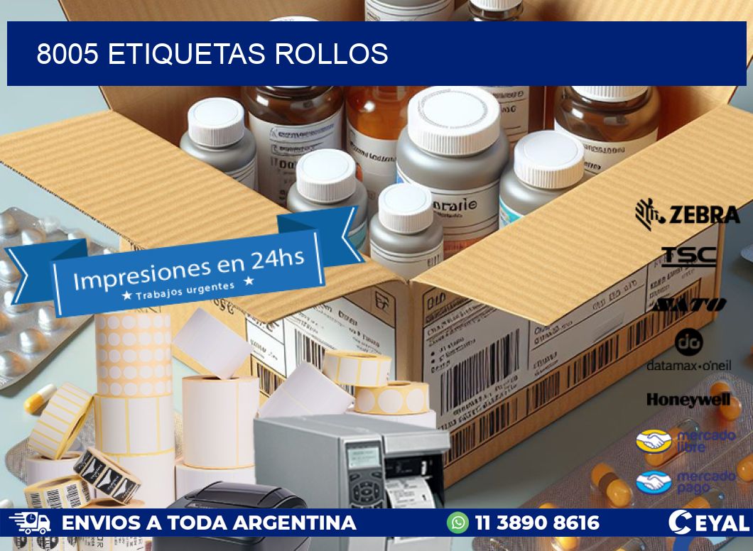 8005 etiquetas rollos