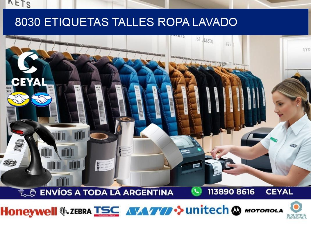 8030 ETIQUETAS TALLES ROPA LAVADO