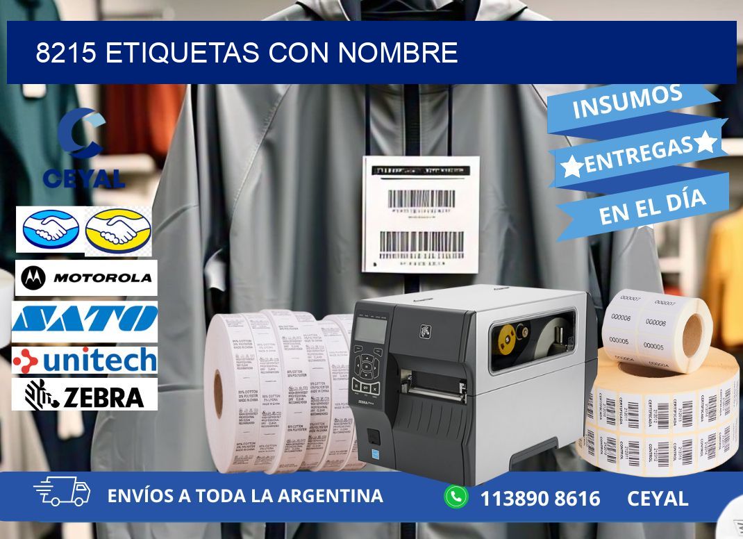 8215 etiquetas con nombre