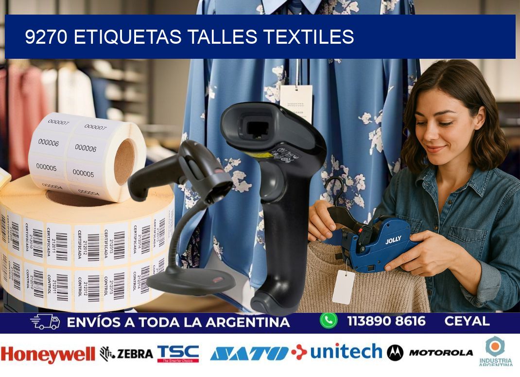 9270 ETIQUETAS TALLES TEXTILES