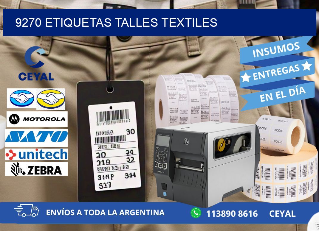 9270 ETIQUETAS TALLES TEXTILES
