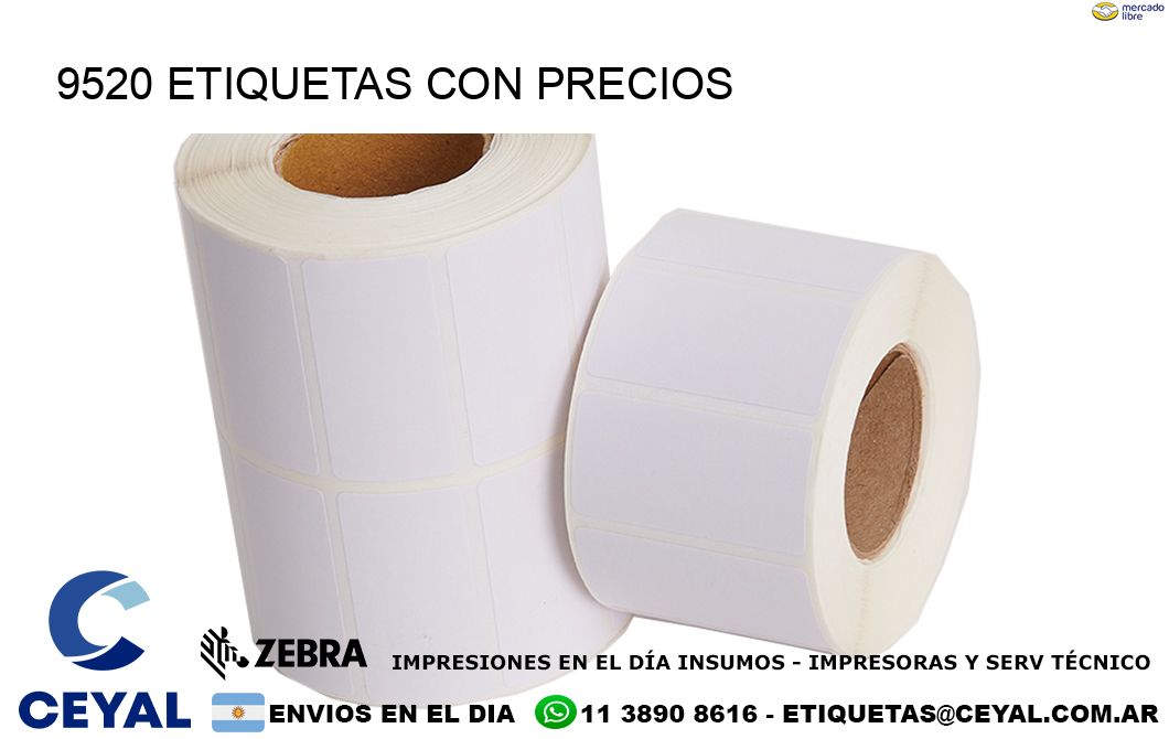 9520 etiquetas con precios