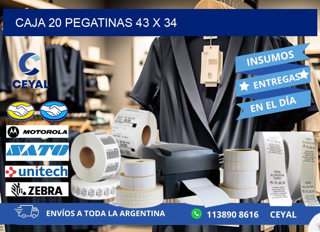 CAJA 20 PEGATINAS 43 x 34