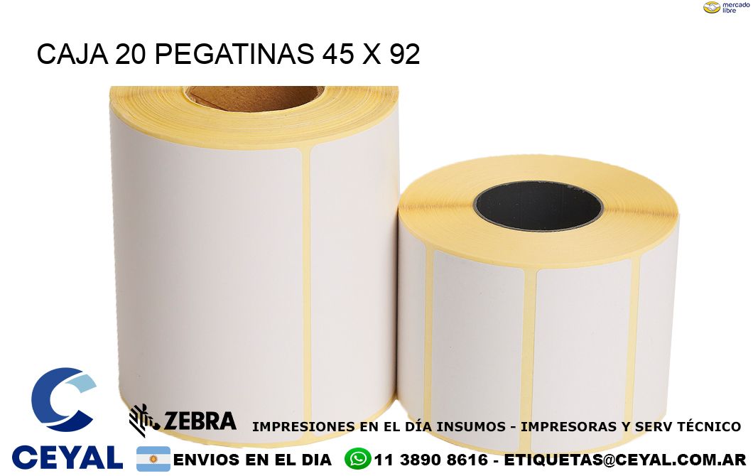 CAJA 20 PEGATINAS 45 x 92
