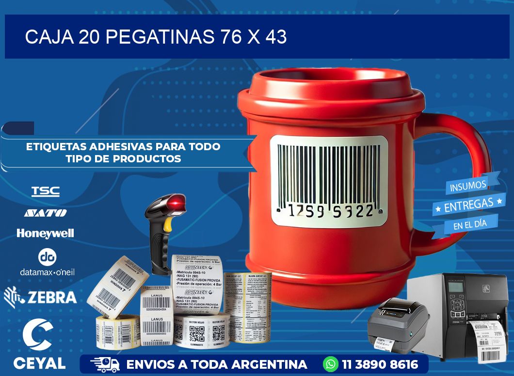 CAJA 20 PEGATINAS 76 x 43