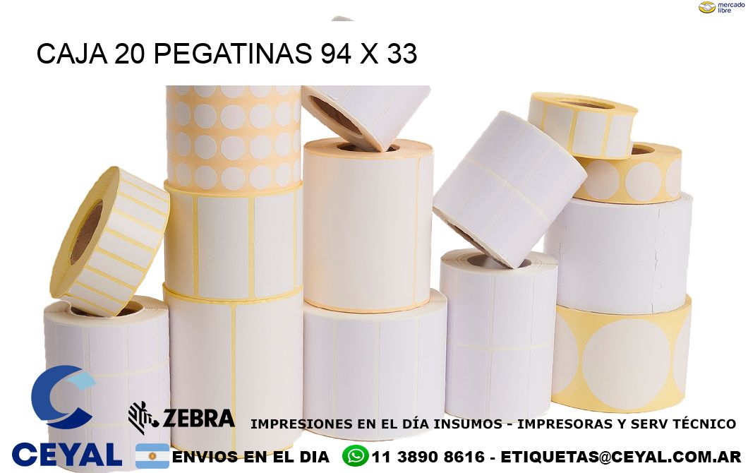 CAJA 20 PEGATINAS 94 x 33