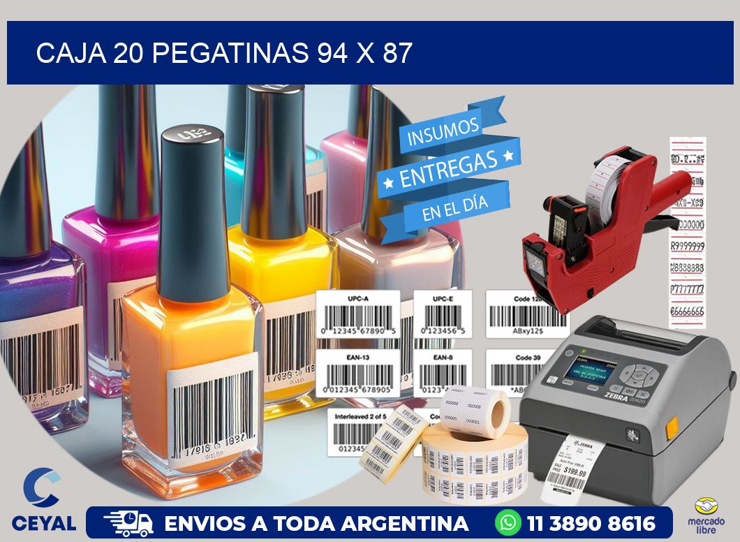 CAJA 20 PEGATINAS 94 x 87