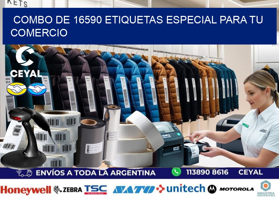Combo de 16590 etiquetas especial para tu comercio