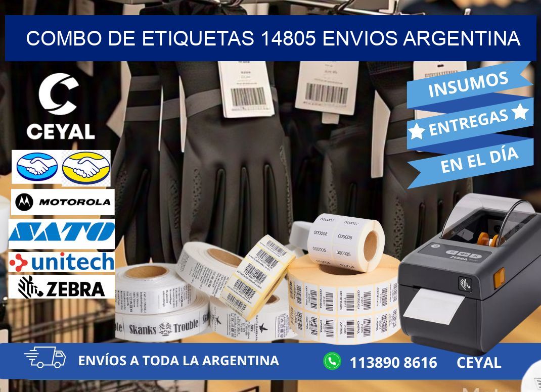 Combo de etiquetas 14805 ENVIOS ARGENTINA