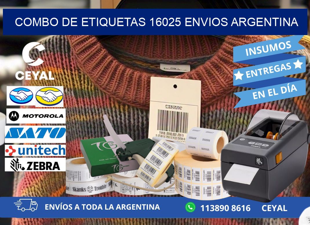 Combo de etiquetas 16025 ENVIOS ARGENTINA