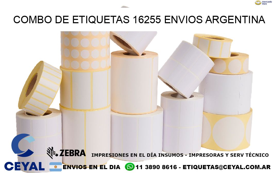 Combo de etiquetas 16255 ENVIOS ARGENTINA