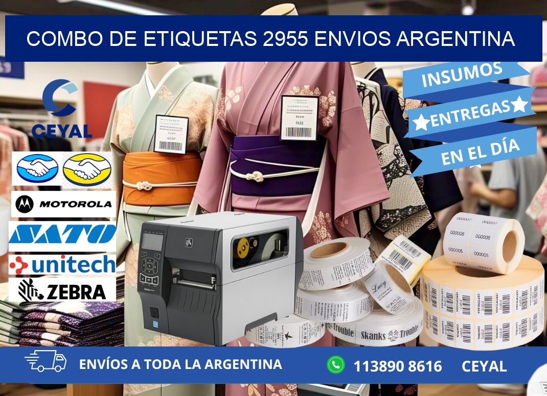 Combo de etiquetas 2955 ENVIOS ARGENTINA