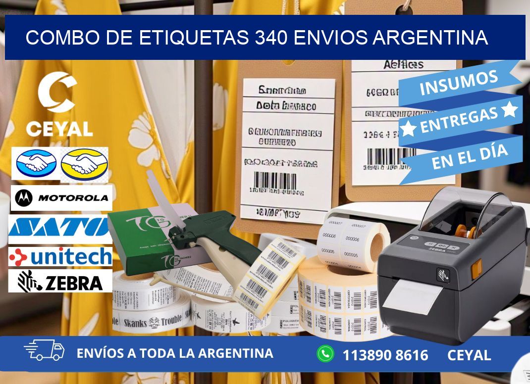 Combo de etiquetas 340 ENVIOS ARGENTINA
