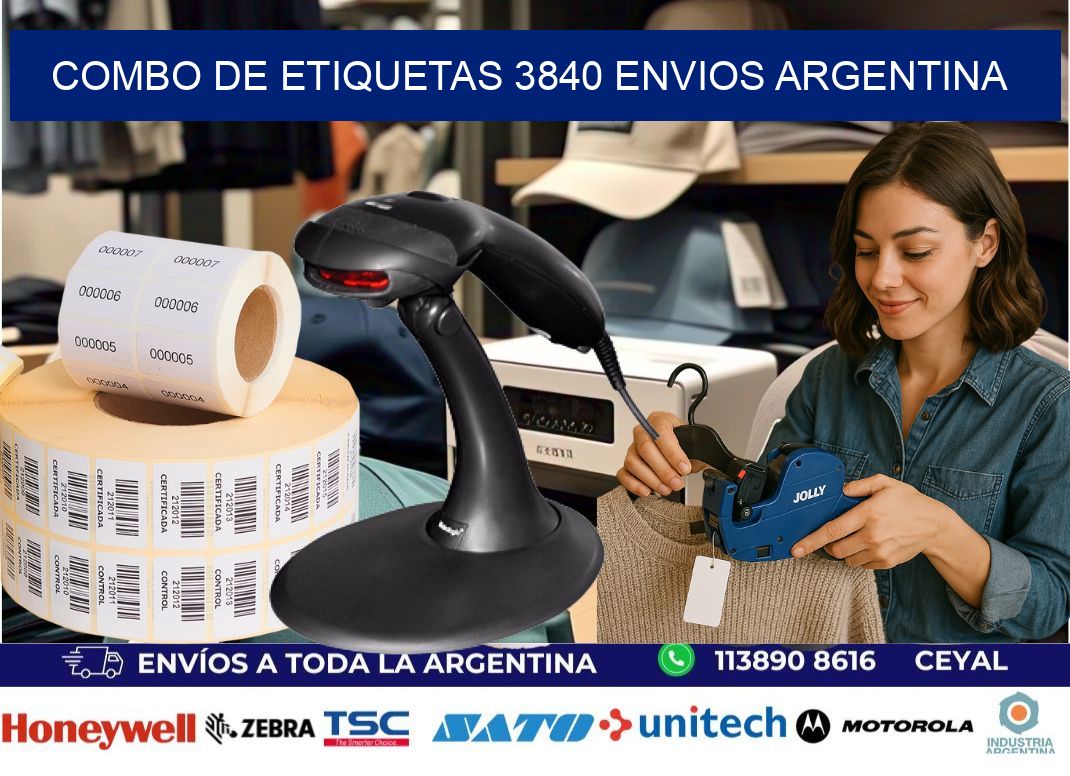 Combo de etiquetas 3840 ENVIOS ARGENTINA