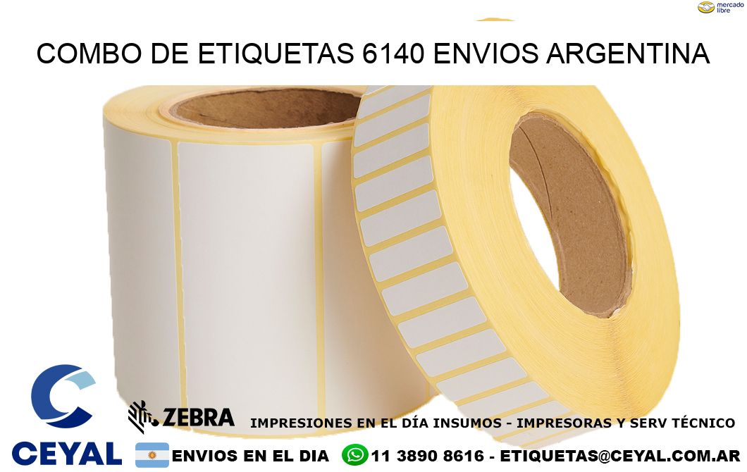 Combo de etiquetas 6140 ENVIOS ARGENTINA