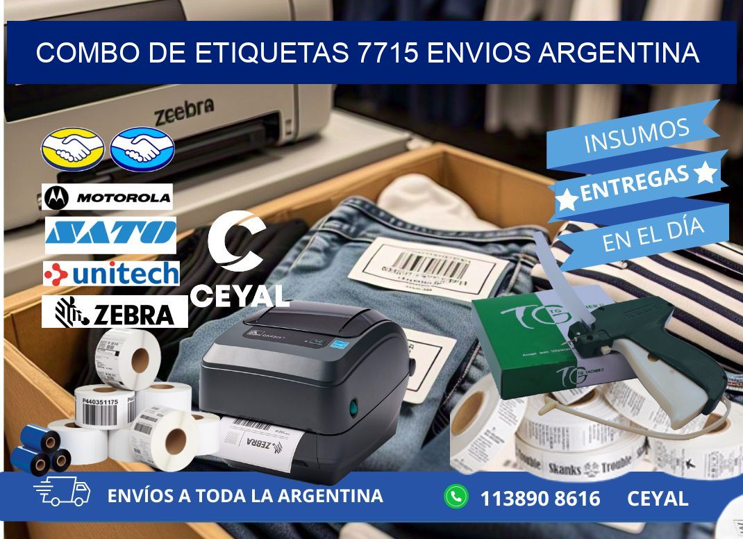 Combo de etiquetas 7715 ENVIOS ARGENTINA