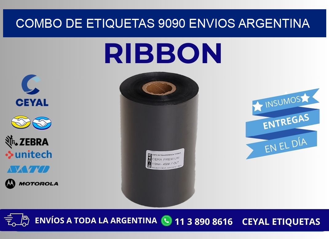 Combo de etiquetas 9090 ENVIOS ARGENTINA