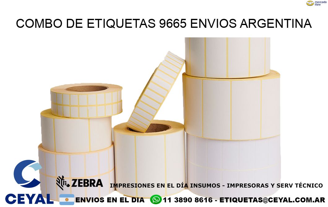 Combo de etiquetas 9665 ENVIOS ARGENTINA