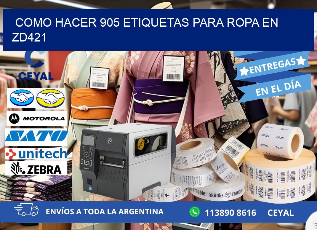 Como hacer 905 etiquetas para ropa en zd421