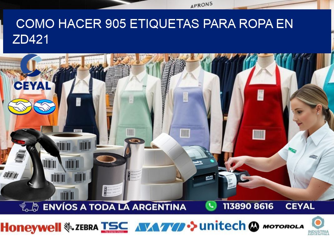 Como hacer 905 etiquetas para ropa en zd421