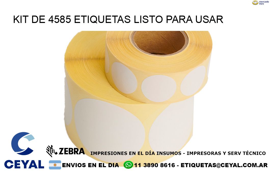 Kit de 4585 etiquetas listo para usar