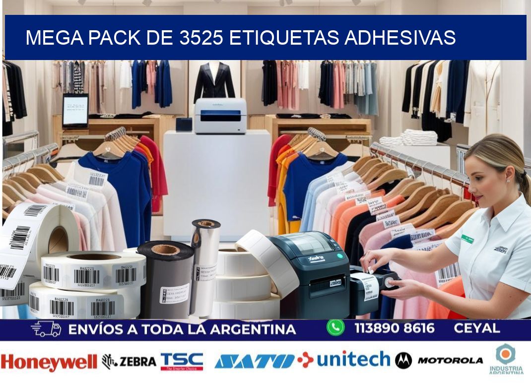 Mega pack de 3525 etiquetas adhesivas