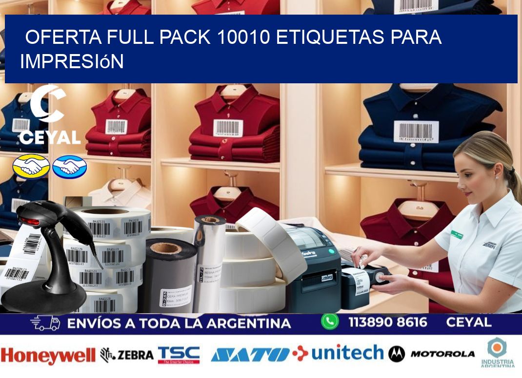 Oferta full pack 10010 etiquetas para impresión