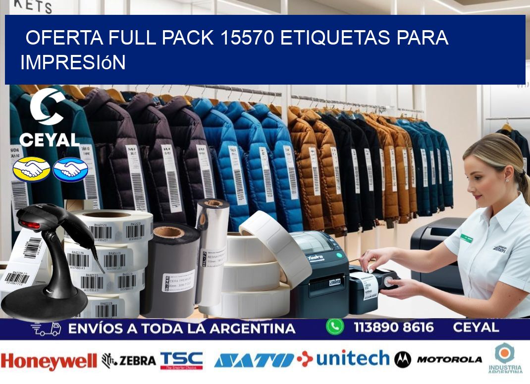 Oferta full pack 15570 etiquetas para impresión