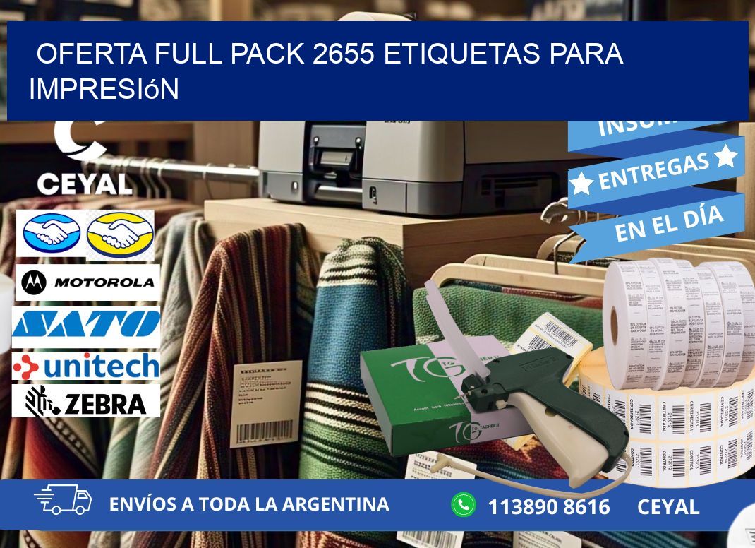 Oferta full pack 2655 etiquetas para impresión