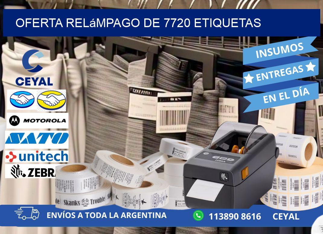 Oferta relámpago de 7720 etiquetas