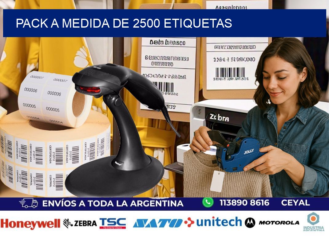 Pack a medida de 2500 etiquetas