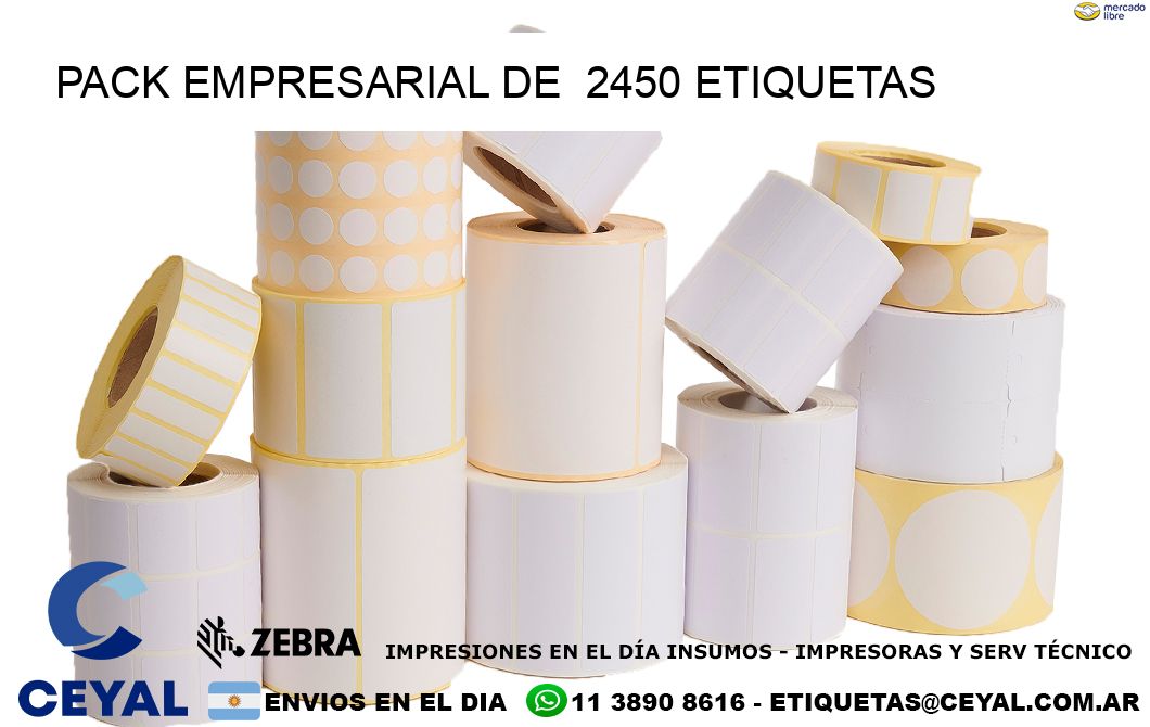 Pack empresarial de  2450 etiquetas
