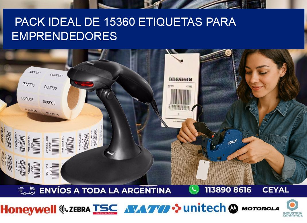 Pack ideal de 15360 etiquetas para emprendedores