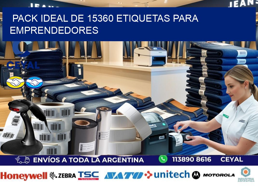 Pack ideal de 15360 etiquetas para emprendedores