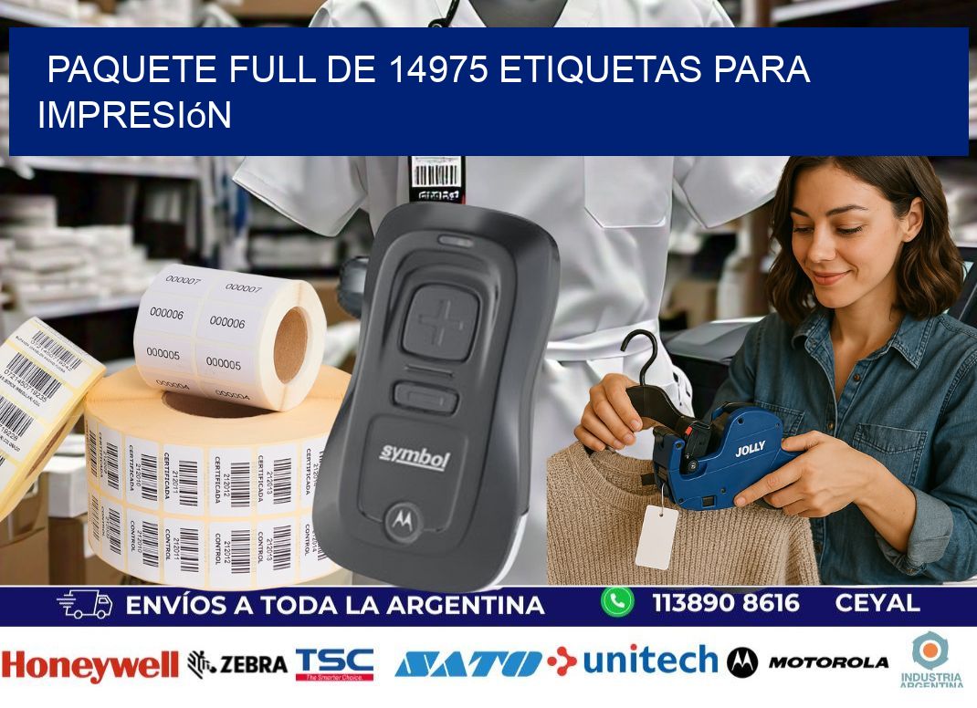 Paquete full de 14975 etiquetas para impresión