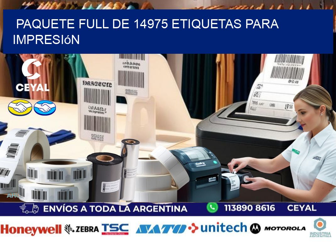 Paquete full de 14975 etiquetas para impresión