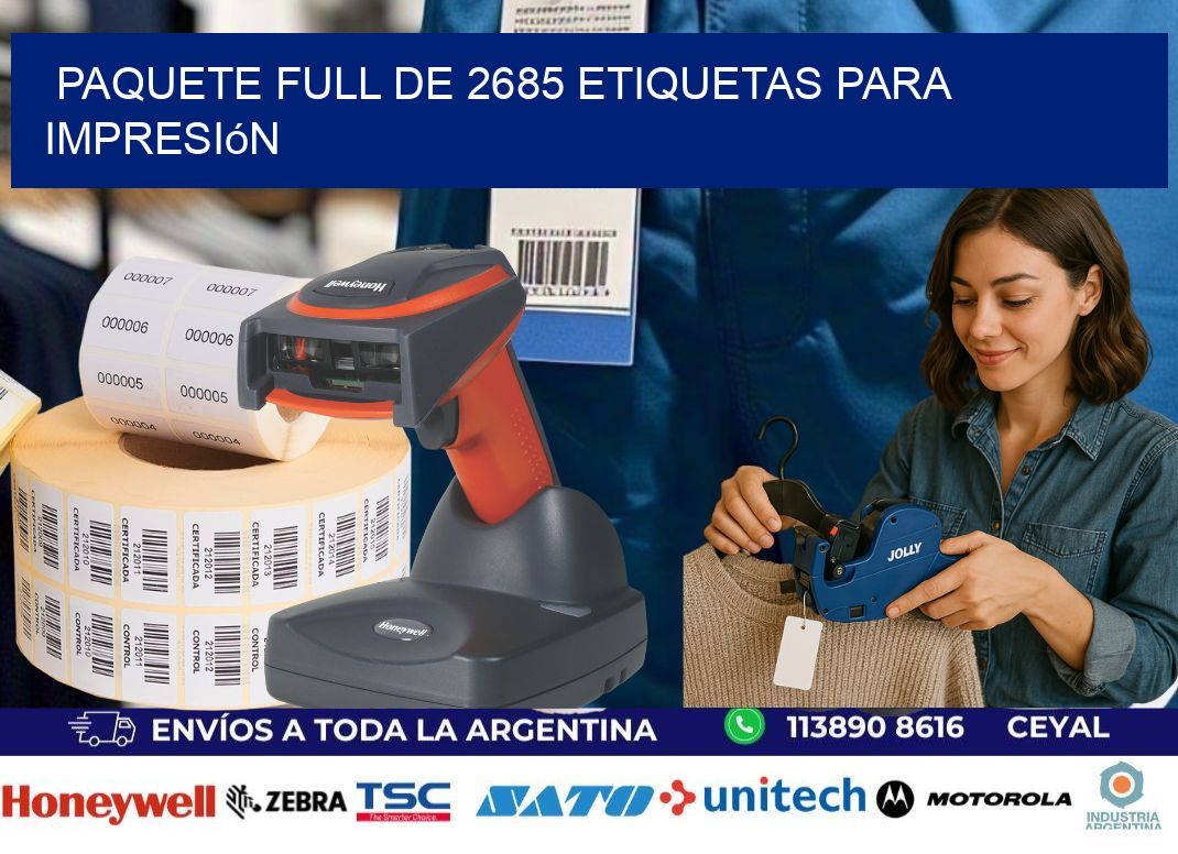 Paquete full de 2685 etiquetas para impresión