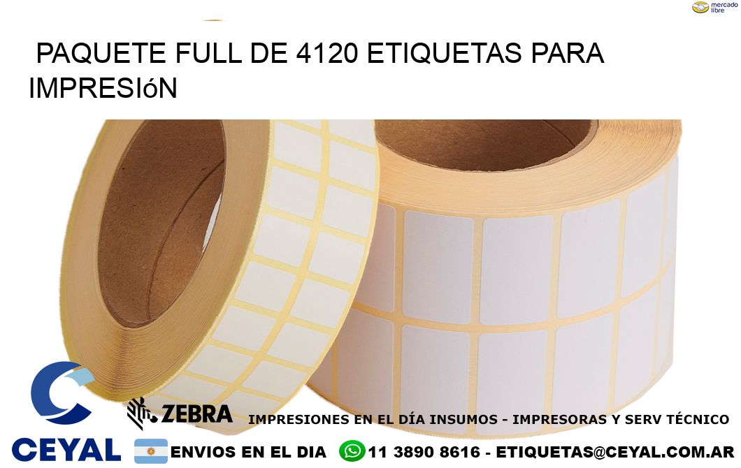 Paquete full de 4120 etiquetas para impresión