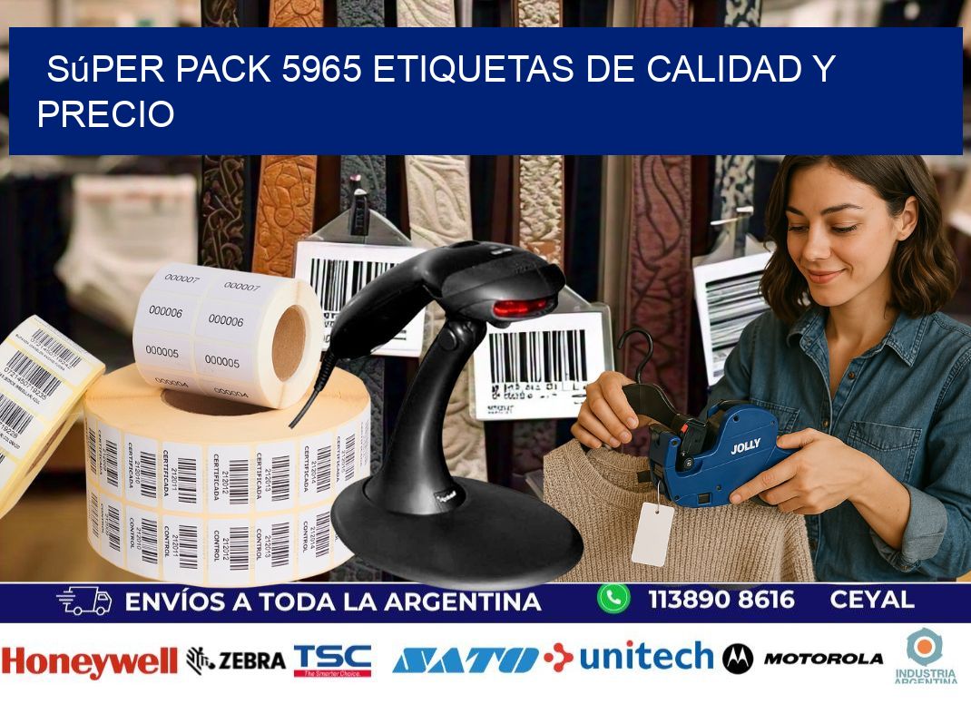 Súper pack 5965 etiquetas de calidad y precio