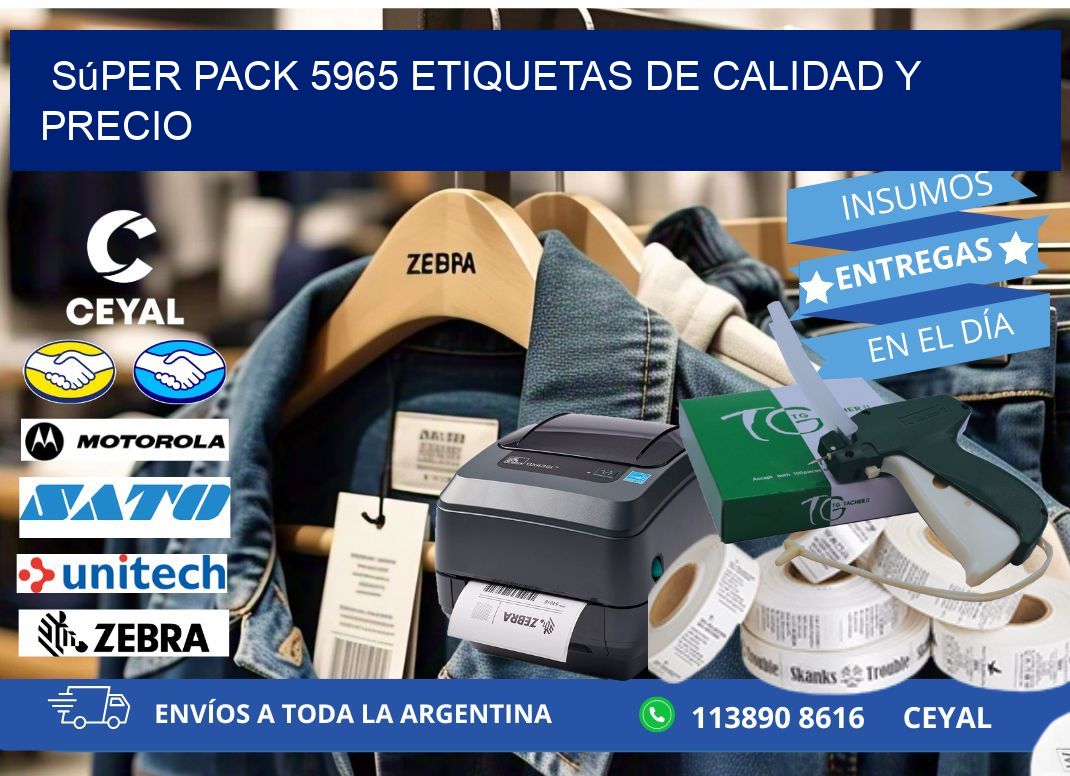 Súper pack 5965 etiquetas de calidad y precio