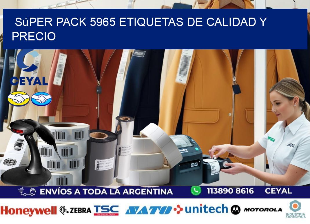 Súper pack 5965 etiquetas de calidad y precio