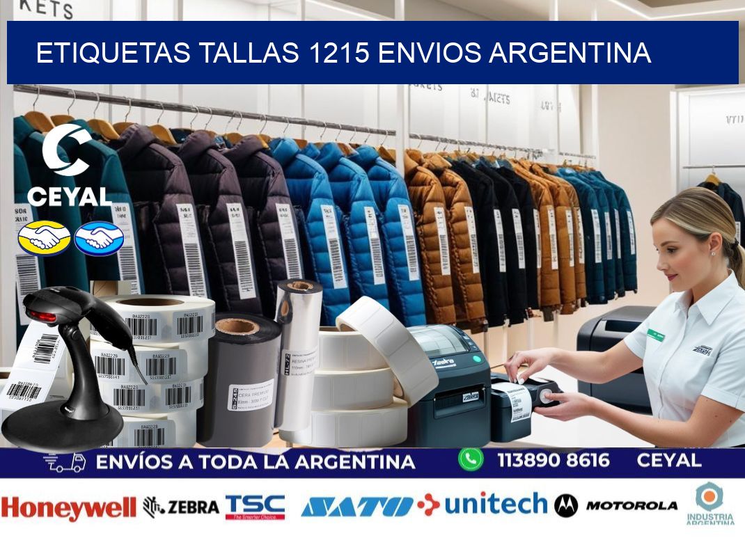 etiquetas tallas 1215 ENVIOS ARGENTINA
