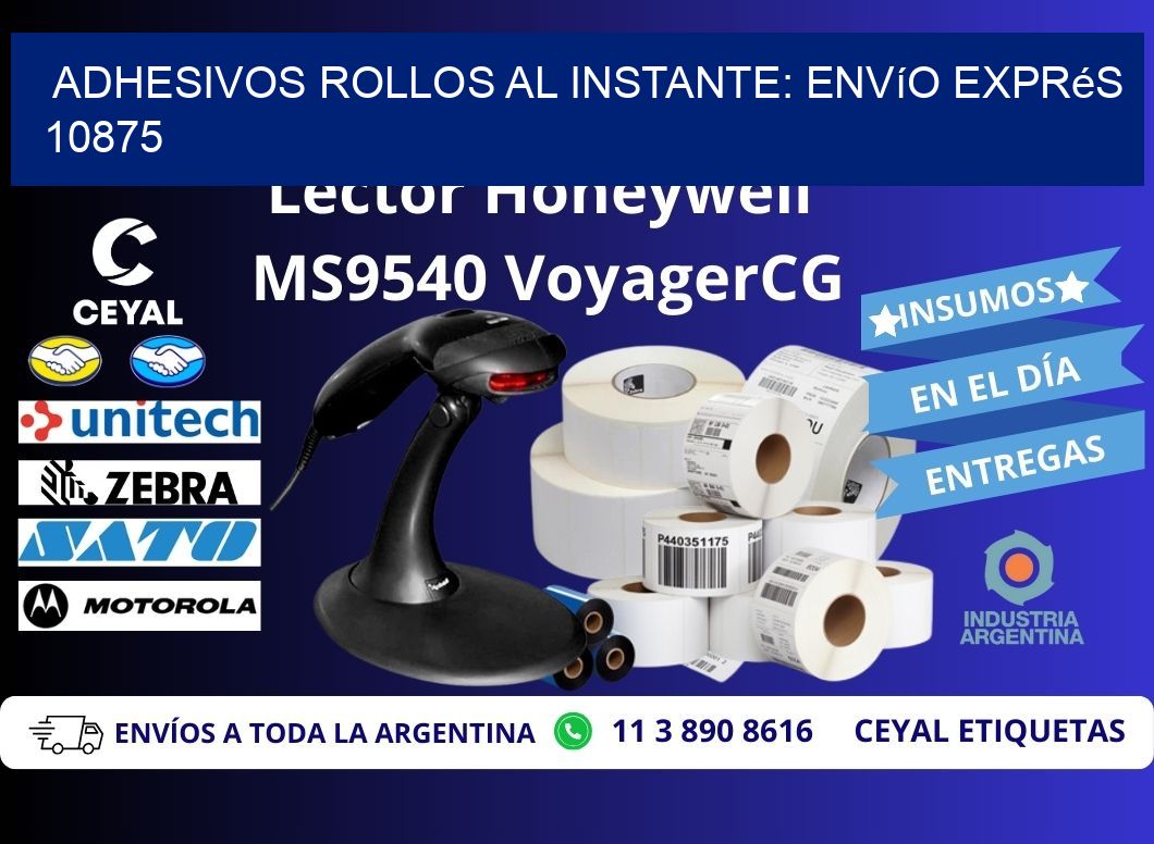 Adhesivos rollos al Instante: Envío Exprés 10875