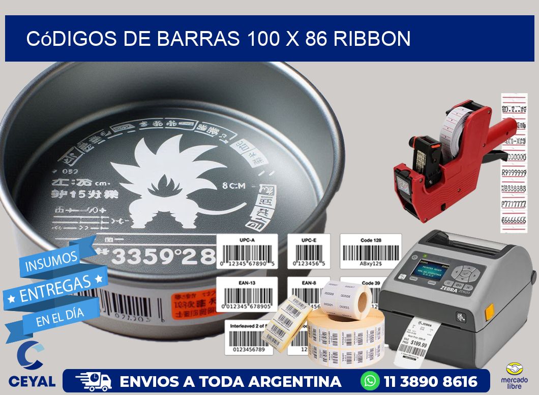 Códigos de Barras 100 x 86 ribbon