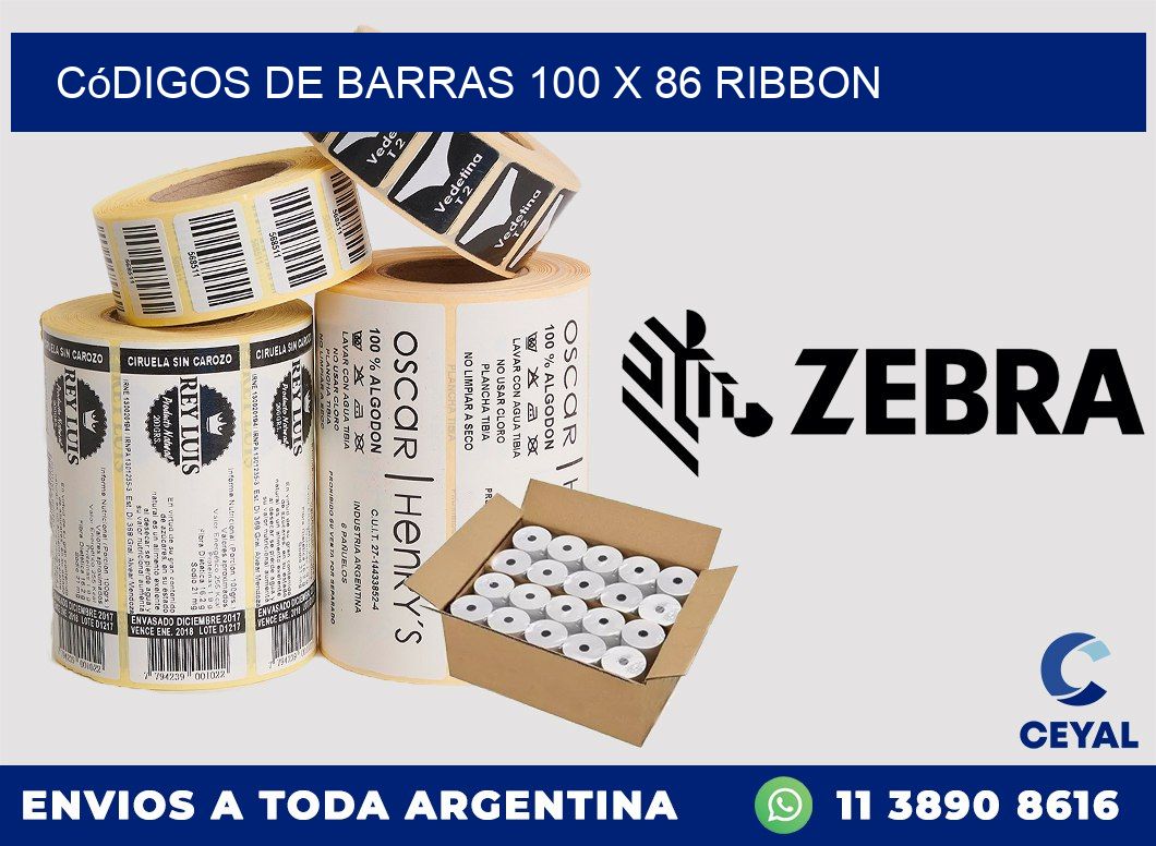 Códigos de Barras 100 x 86 ribbon