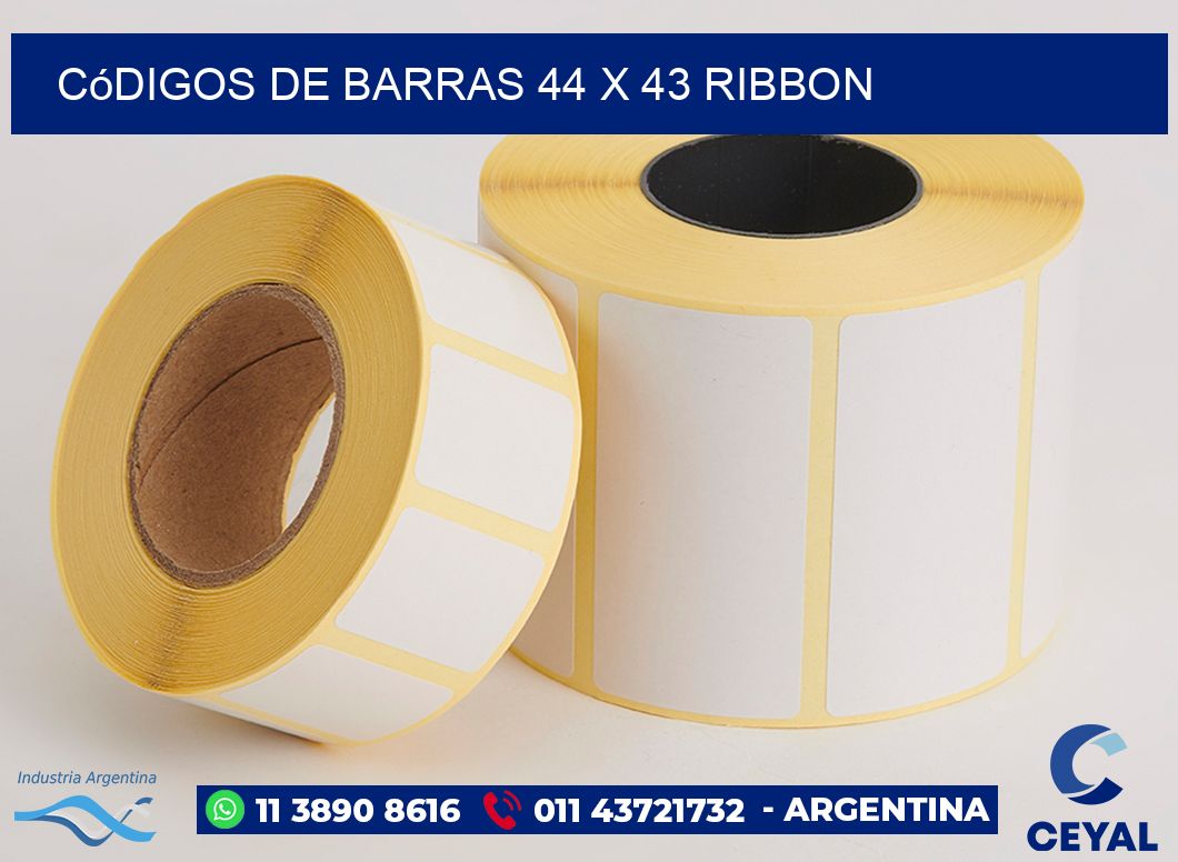 Códigos de Barras 44 x 43 ribbon