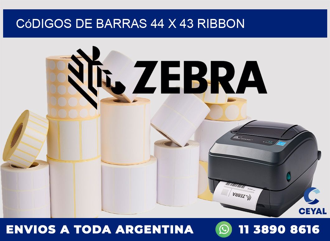 Códigos de Barras 44 x 43 ribbon