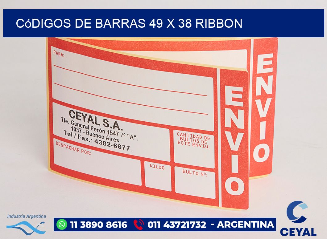 Códigos de Barras 49 x 38 ribbon